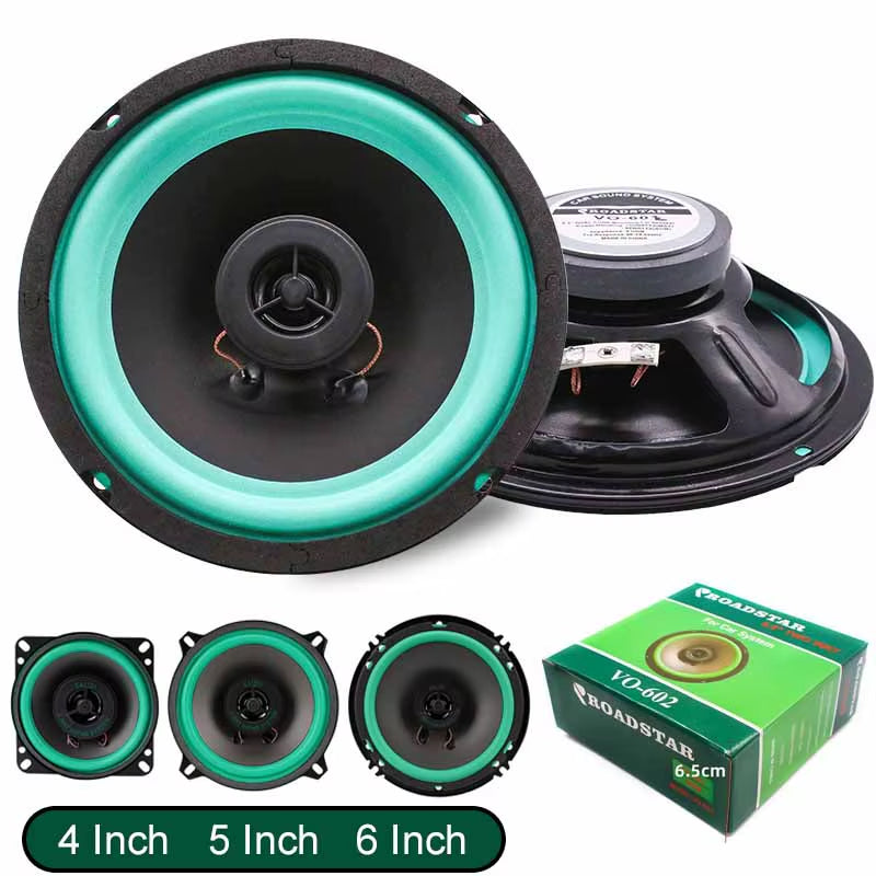4/5/6.5 Inch Universal Car Coaxial Speakers Hifi Automotive Audio Full Range Frequency Subwoofer Enhanced Car Stereo Sound