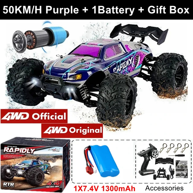 Remote Control Car off Road 4X4 RC High Speed Buggy Truck Super Brushless 50 or 80KM/H Fast Drift Racing Toy Kids Adults