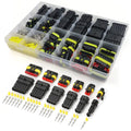 708 Pcs 43 Kits Waterproof Wire Connectors, Automotive Electrical Connector Kit Terminals Plug Car,1 2 3 4 5 6 Pin for Car Truck