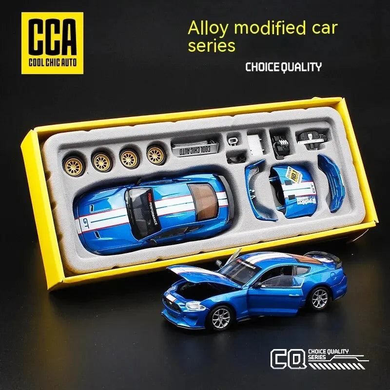 DIY Customizable 1:43 Scale Ford Mustang Alloy Car Model Kit - Unique Racing Car Collectible for Hobbyists & Enthusiasts