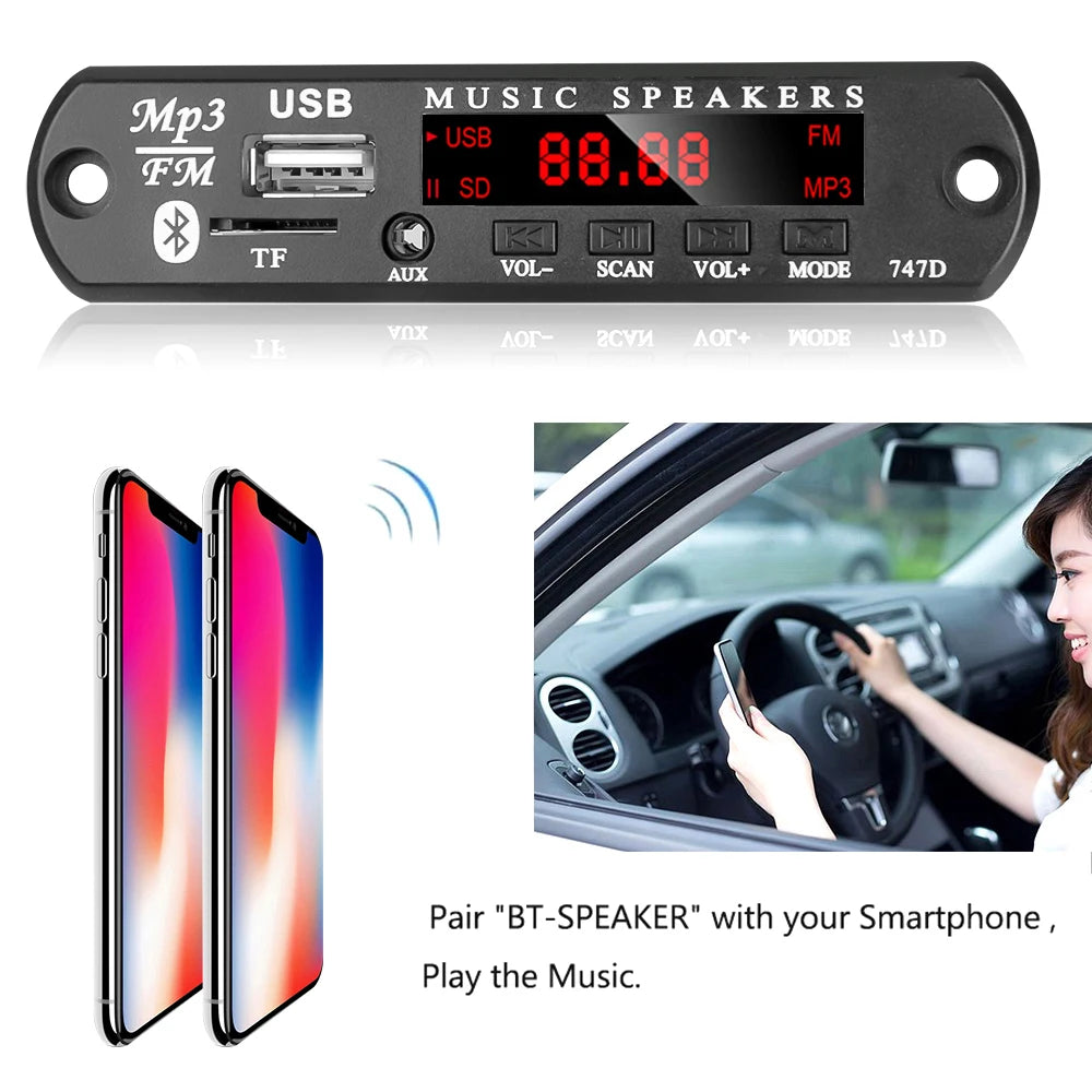 9V 12V Car Radio Stereo MP3 WMA Decoder Board Audio Module USB TF Radio Bluetooth Wireless MP3 Player with Remote Control