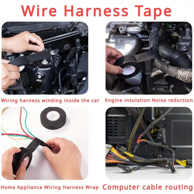 Automotive Wiring Harness Flannel Tape Insulating Tape Thickened High Viscosity Electronic Wire Automotive High Temperature