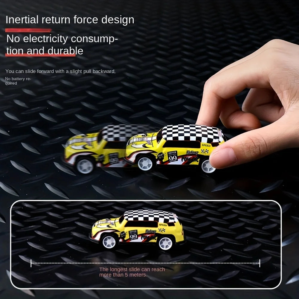 50PCS 3 Inch Cars Toys Set, Friction Power Alloy Casting Cars Mini Race Car with Play Mat ,Alloy Metal Cars Toys for Toddler 3 4