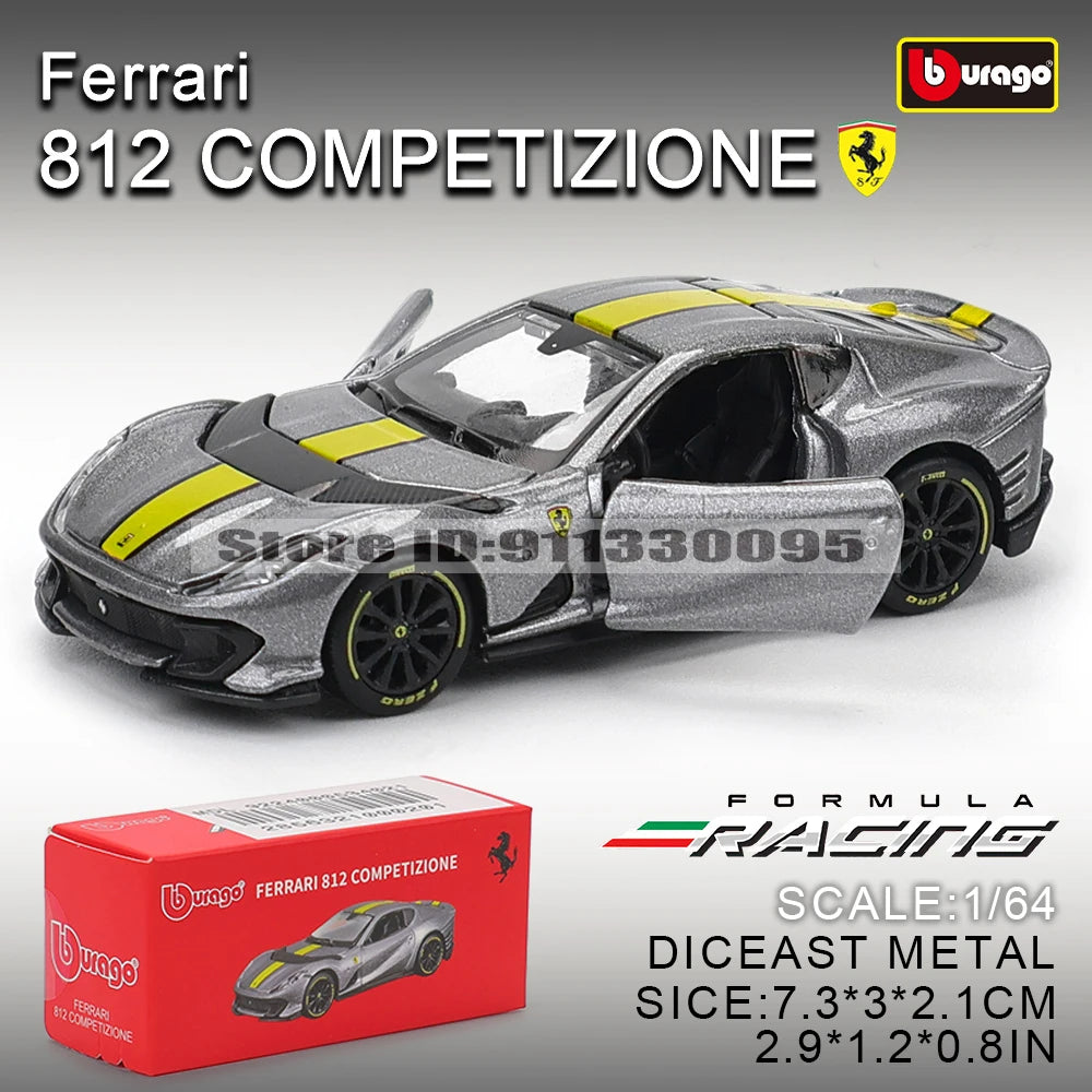 1: 64 Ferrari Series Multiple Choices SP3 812 ENZO F40 F12TDF SF90 458 Car Die Casting Model Children'S Gift Toy