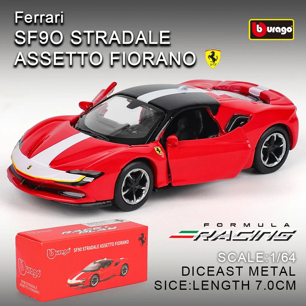 1: 64 Ferrari Series Multiple Choices SP3 812 ENZO F40 F12TDF SF90 458 Car Die Casting Model Children'S Gift Toy
