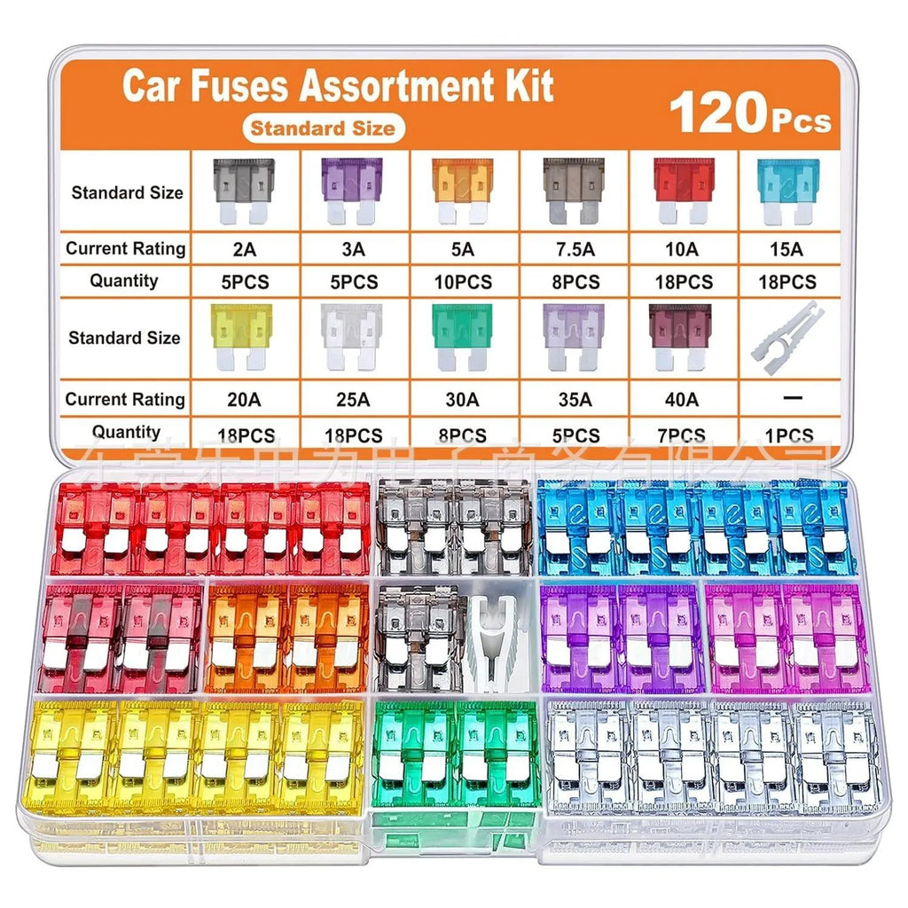 300/180/120Pcs Car Blade Fuse Assortment Kit Auto Truck Automotive Medium Small Fuse Mixed Motorcycle Circuit Fuse with Box