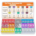 300/180/120Pcs Car Blade Fuse Assortment Kit Auto Truck Automotive Medium Small Fuse Mixed Motorcycle Circuit Fuse with Box