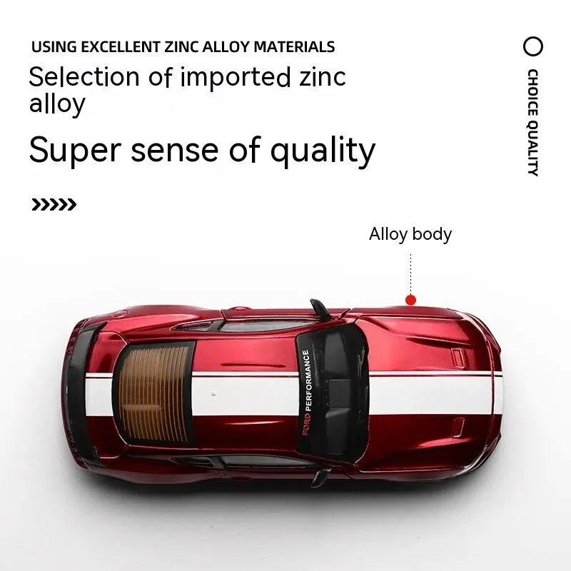 DIY Customizable 1:43 Scale Ford Mustang Alloy Car Model Kit - Unique Racing Car Collectible for Hobbyists & Enthusiasts