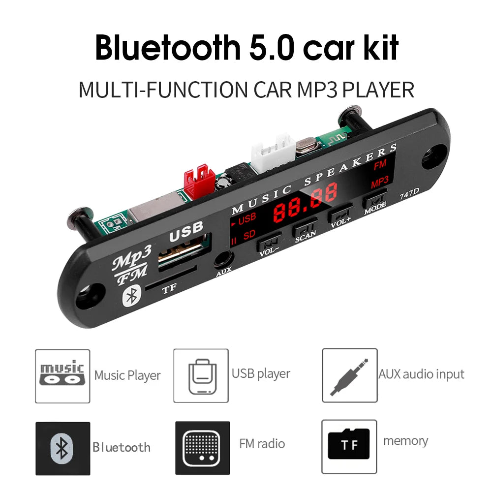9V 12V Car Radio Stereo MP3 WMA Decoder Board Audio Module USB TF Radio Bluetooth Wireless MP3 Player with Remote Control