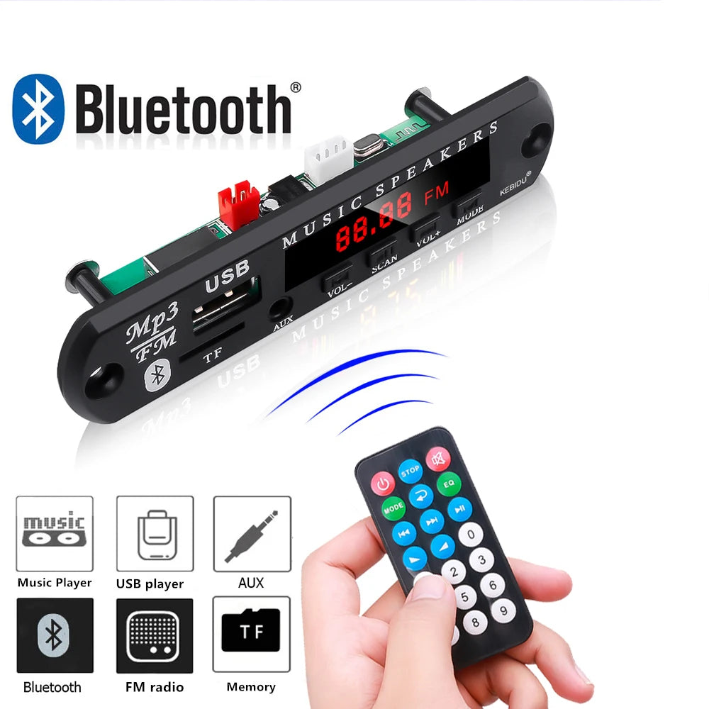 9V 12V Car Radio Stereo MP3 WMA Decoder Board Audio Module USB TF Radio Bluetooth Wireless MP3 Player with Remote Control