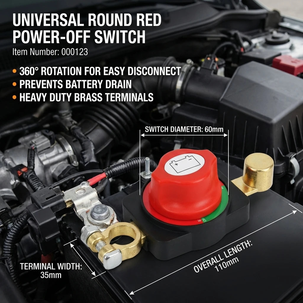 Universal Car Battery Disconnect Switch Manual Circuit Breaker Anti-Power off Leakage Protector Universal Auto Parts