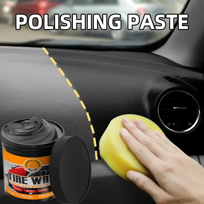 Automotive Plastic Repair Cream - Restore Black Shine, Durable Coating Set for Automotive Detail Repair and Care