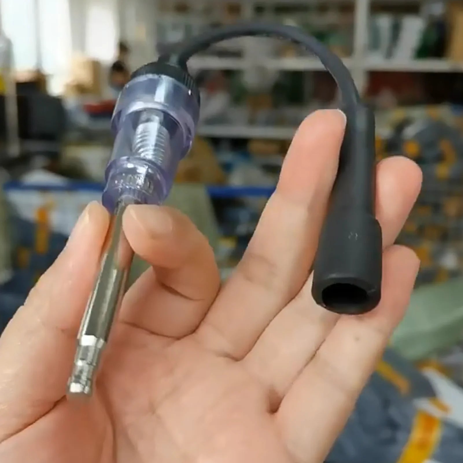 Automotive Spark Plug Tester Convenient to Use Metal Connectors Ignition Tester for Automotive Car Lawnmower