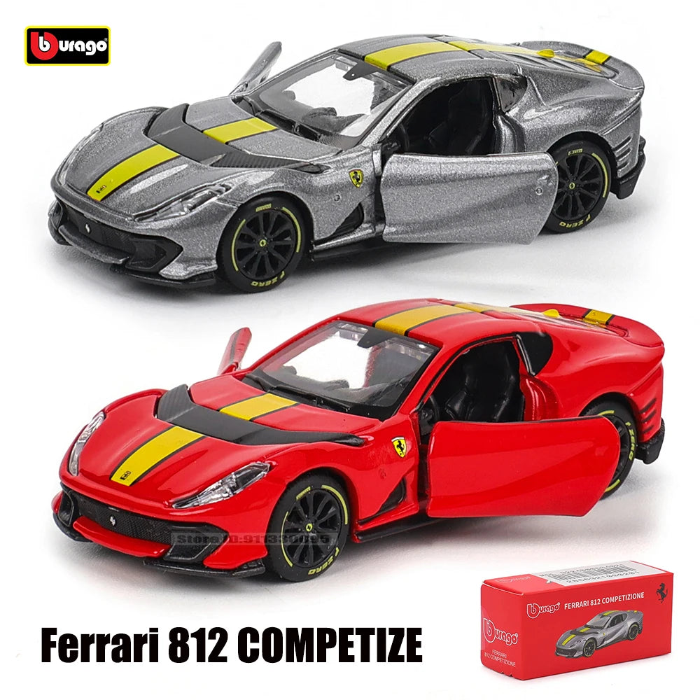 1: 64 Ferrari Series Multiple Choices SP3 812 ENZO F40 F12TDF SF90 458 Car Die Casting Model Children'S Gift Toy