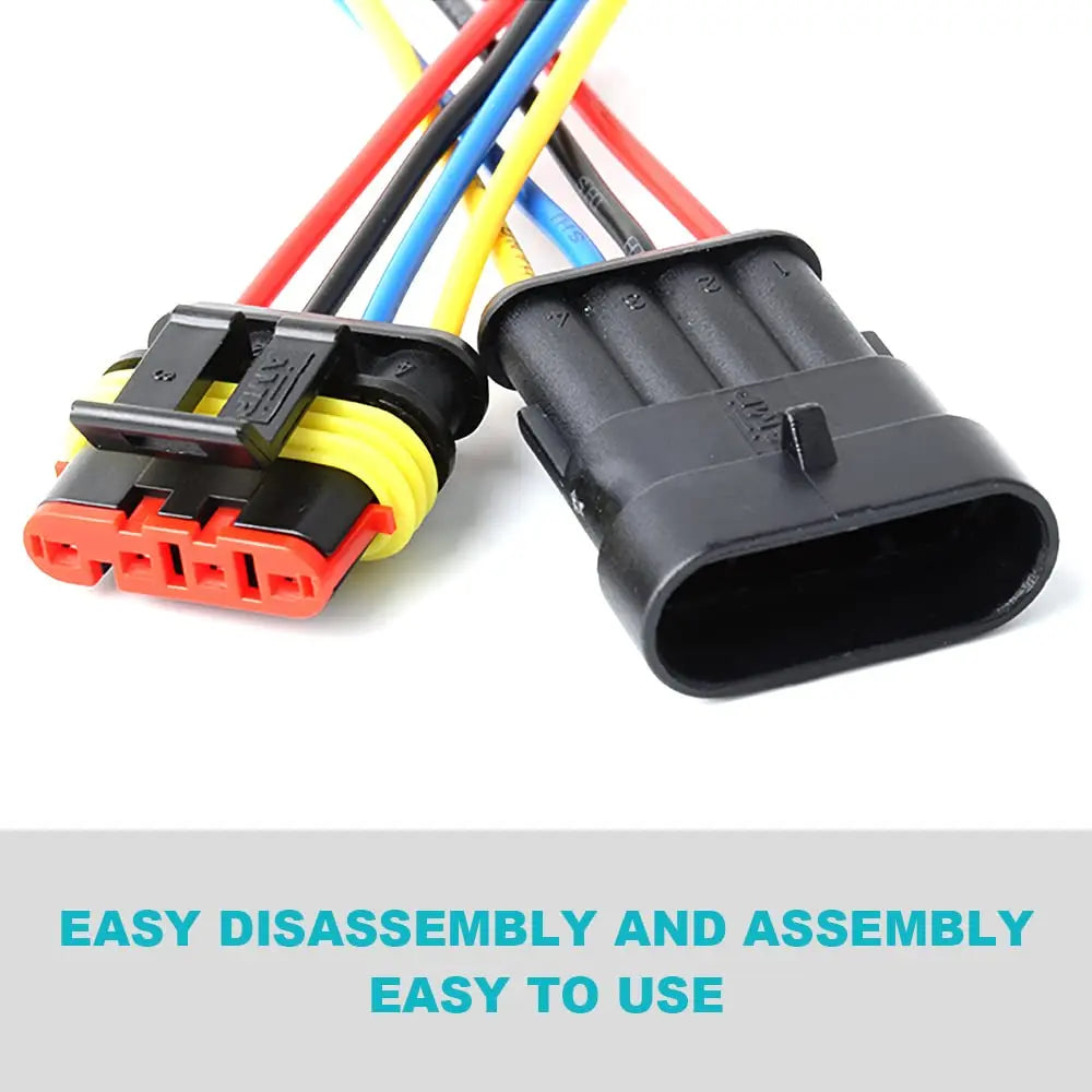 708 Pcs 43 Kits Waterproof Wire Connectors, Automotive Electrical Connector Kit Terminals Plug Car,1 2 3 4 5 6 Pin for Car Truck