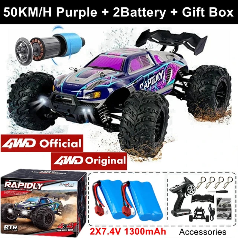 Remote Control Car off Road 4X4 RC High Speed Buggy Truck Super Brushless 50 or 80KM/H Fast Drift Racing Toy Kids Adults