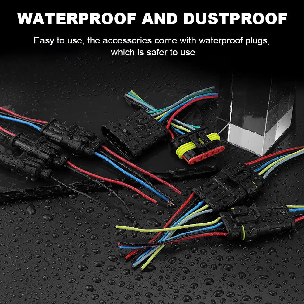 708 Pcs 43 Kits Waterproof Wire Connectors, Automotive Electrical Connector Kit Terminals Plug Car,1 2 3 4 5 6 Pin for Car Truck