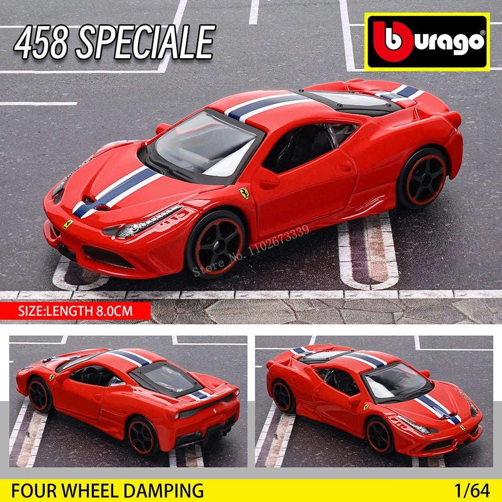 1: 64 Ferrari Series Multiple Choices SP3 812 ENZO F40 F12TDF SF90 458 Car Die Casting Model Children'S Gift Toy