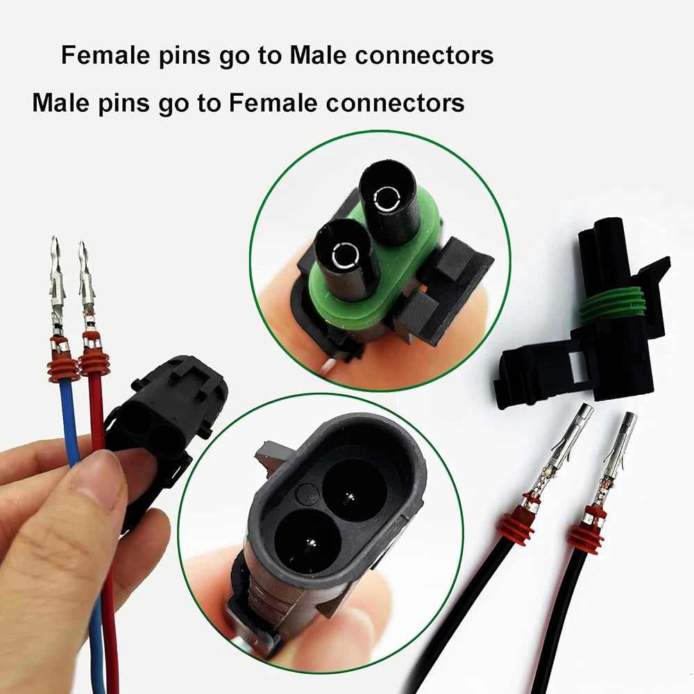 322Pcs 26 Kits 1/2/3/4 Pin Weather Pack Connectors Kit Automotive Electrical Connectors Waterproof Wire Connectors Kit 18-14 AWG
