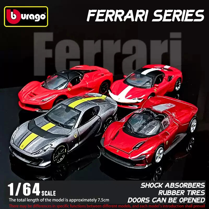 1: 64 Ferrari Series Multiple Choices SP3 812 ENZO F40 F12TDF SF90 458 Car Die Casting Model Children'S Gift Toy