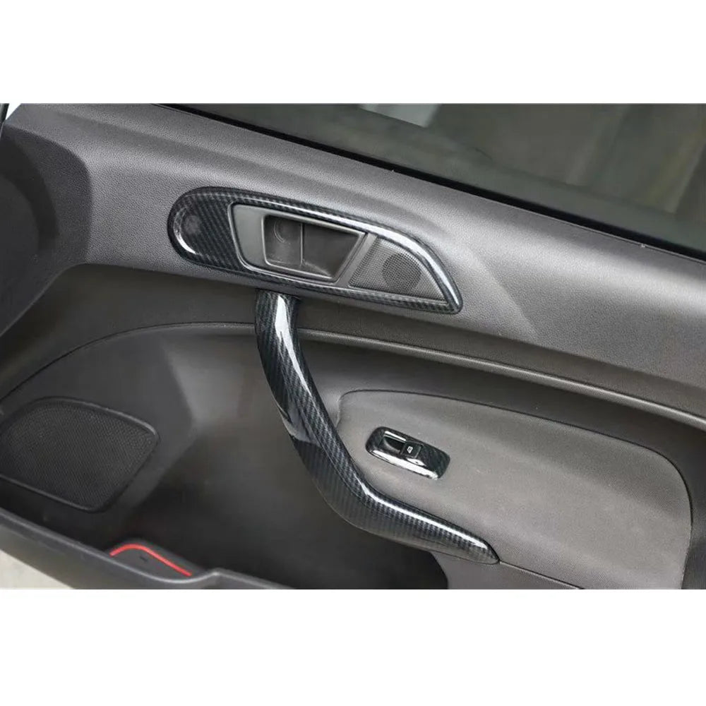 Car Interior Door Handle Decoration Strips Trim for Ford Fiesta 2009-2013 Auto Parts Styling ABS Accessory