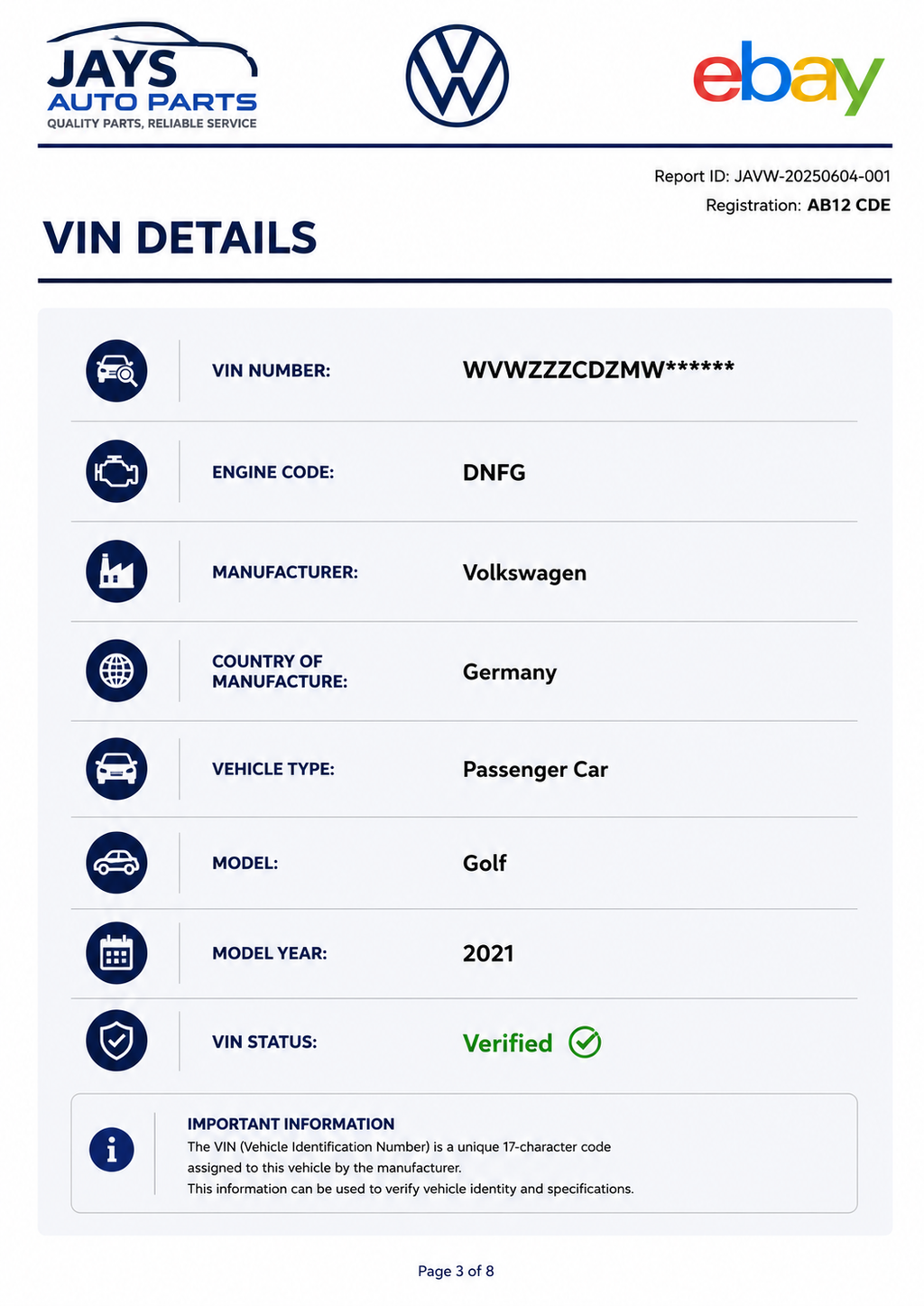 VIN Lookup & Full Vehicle History Report