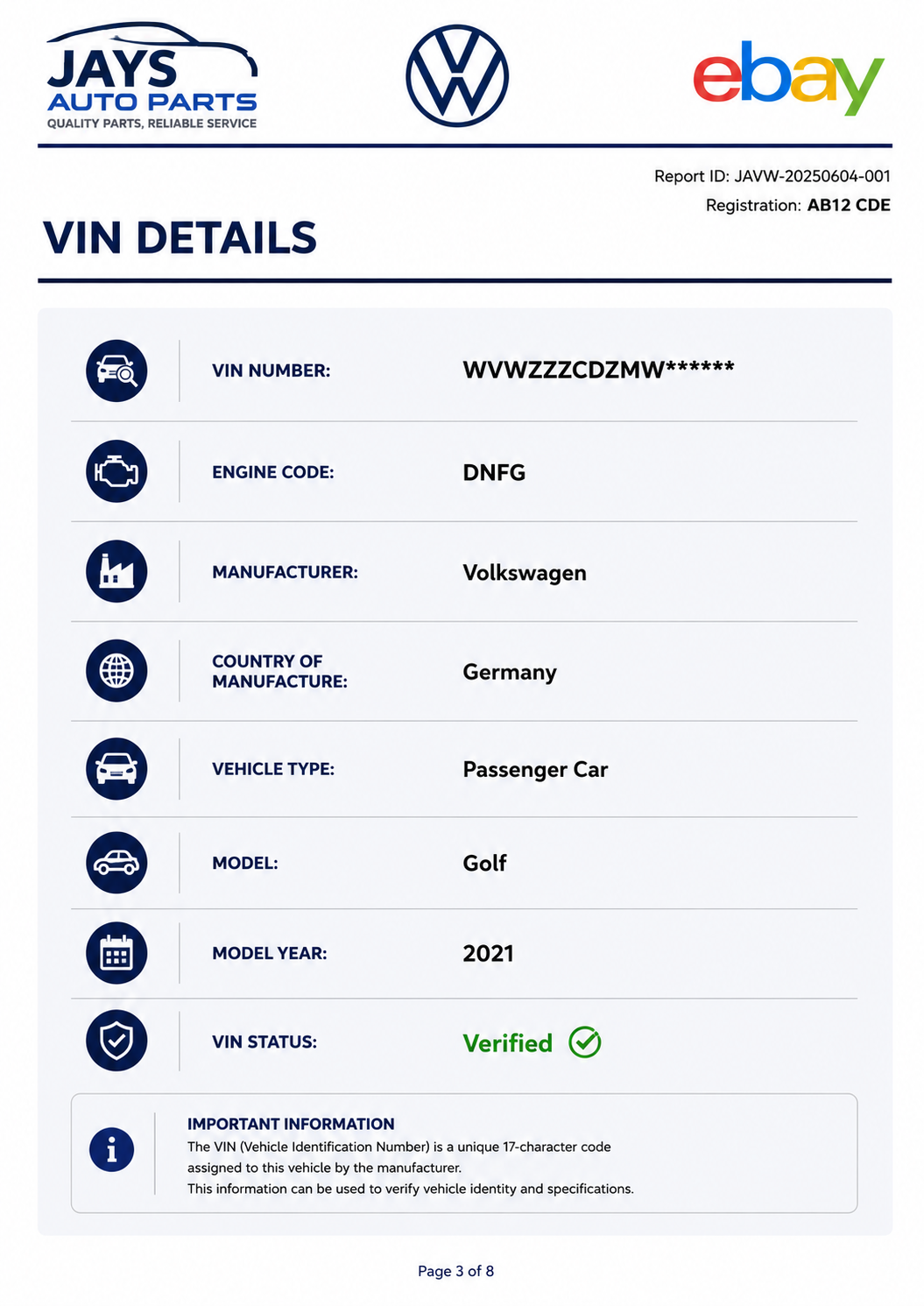 VIN Lookup & Full Vehicle History Report